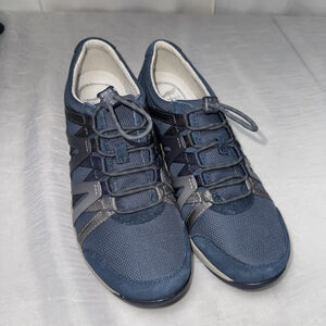Dansko Henriette Sneakers Shoes Navy Leather Walking Comfort Slip-On 38/7.5